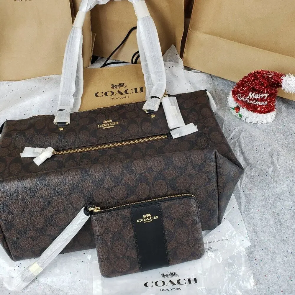 COACH Gallery Tote & Wallet Combo NWT